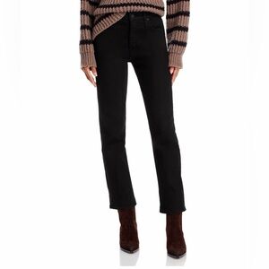 MOTHER The Tomcat Ankle Jeans Size 26 Black Straight Leg High Rise